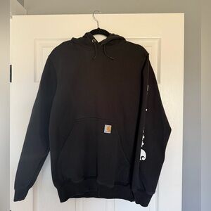 Carhartt Black Crewneck Logo Pullover Hoodie